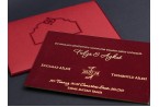 Burgundy Velvet Wedding Invitation
