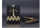 Black And Gold Velvet Wedding Invitation