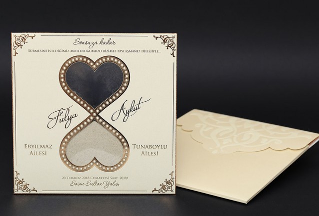 Hourglass Wedding Invitation