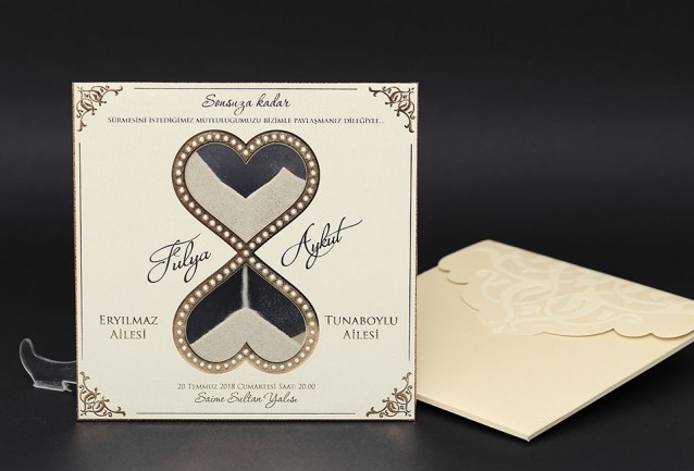 Hourglass Wedding Invitation