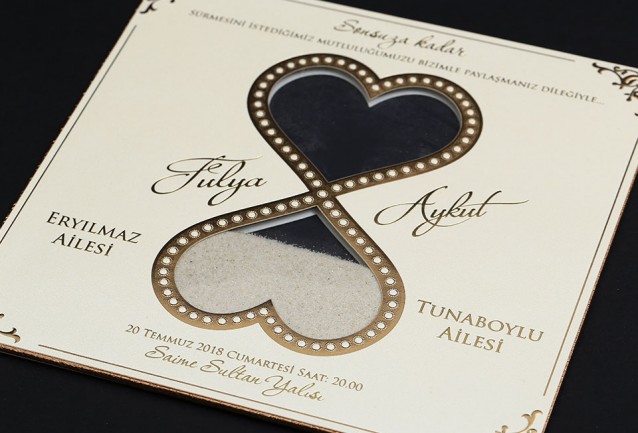 Hourglass Wedding Invitation