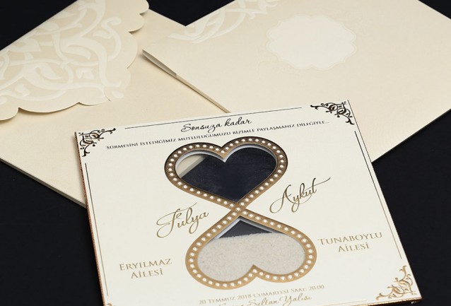 Hourglass Wedding Invitation