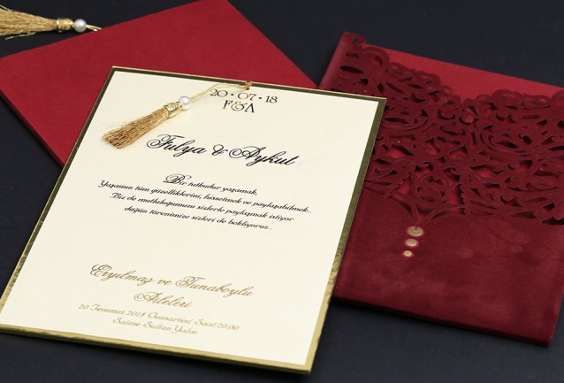 Purple Velvet Wedding Invitation