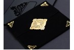 Black And Gold Luxury Velvet Wedding Invitation
