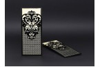 Vertical Black Velvet Wedding Invitation