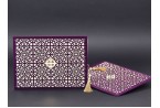 Laser Cut Purple Velvet Wedding Invitation