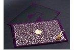 Laser Cut Purple Velvet Wedding Invitation