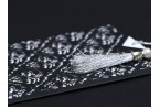 Laser Cut Horizontal Black Wedding Invitation