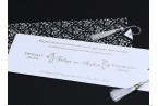 Laser Cut Horizontal Black Wedding Invitation