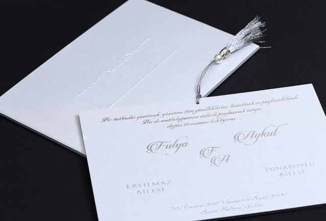 Gray And Silver Luxury Wedding Invitation