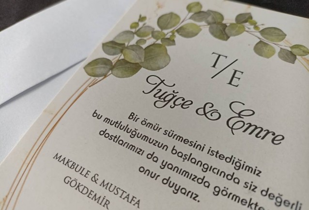 eucalyptus wedding invitation