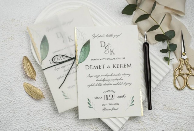 vellum wedding invitation