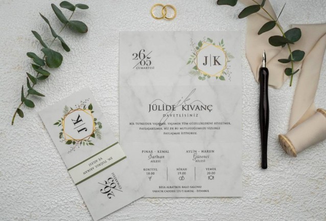 Ekonom Wedding Invitation 9209