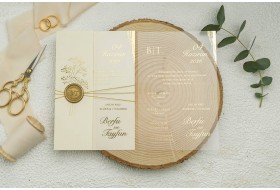 Wax Seal Acrylic Wedding Invitation