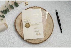 Wax Seal Acrylic Wedding Invitation