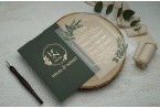 greenery acrylic wedding invitation