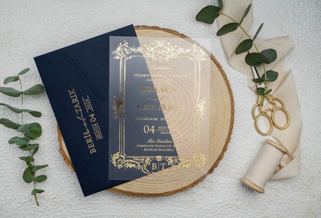 luxury acrylic wedding invitation