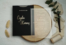 Elegant Acrylic Wedding Invitation
