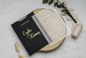 Elegant Acrylic Wedding Invitation