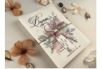 floral vellum wedding invitation