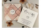 modern geometric wedding invitation