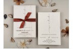 wellum wedding invitation with ribbon