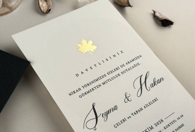 fall leaf wedding card