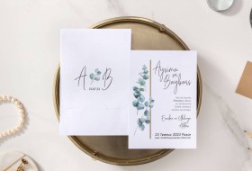 Eucalyptus Leaf Wedding Invitation