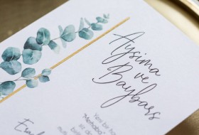 Eucalyptus Leaf Wedding Invitation