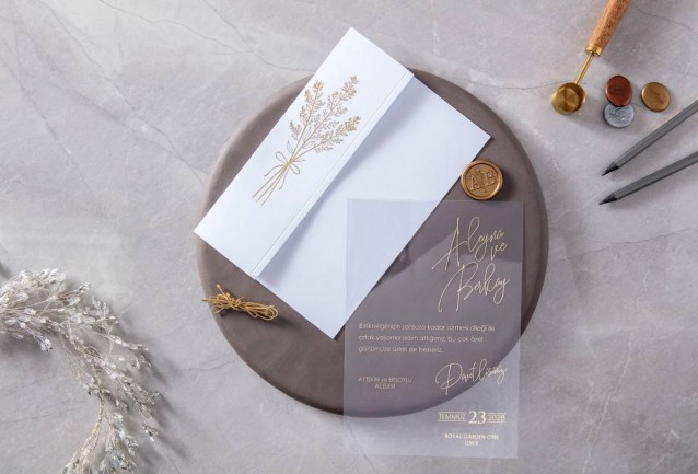 Clear Acrylic Wedding Invitation