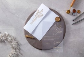 Clear Acrylic Wedding Invitation
