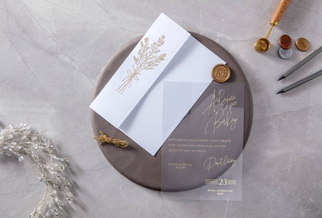 Clear Acrylic Wedding Invitation