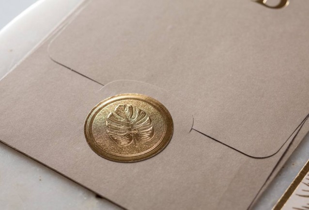 Gold Çiçekli Davetiye