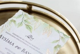 Elegant Greenery Wedding Invitation