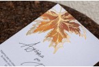 Sycamore Leaf Wedding Invitation