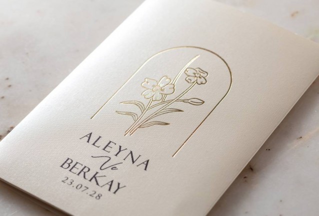 Çiçekli Ekonomik Davetiye