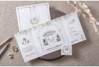 Gatefold, Trifold Wedding Invitation