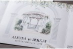 Gatefold, Trifold Wedding Invitation