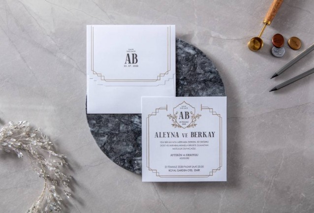 Square Wedding Invitation
