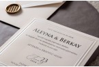 Beige Square Wedding Invitation