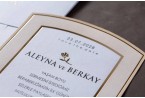 Gold Framed Wedding Invitation