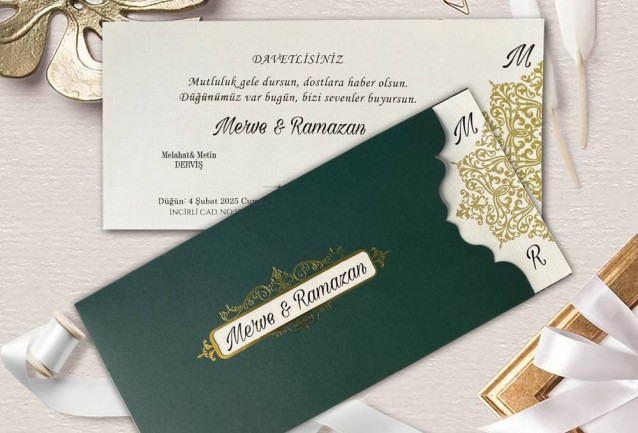 Green Wedding Invitation