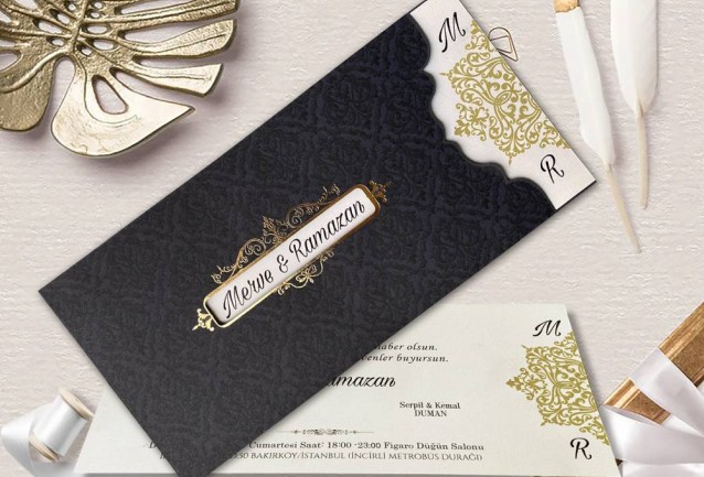 Black Wedding Invitation