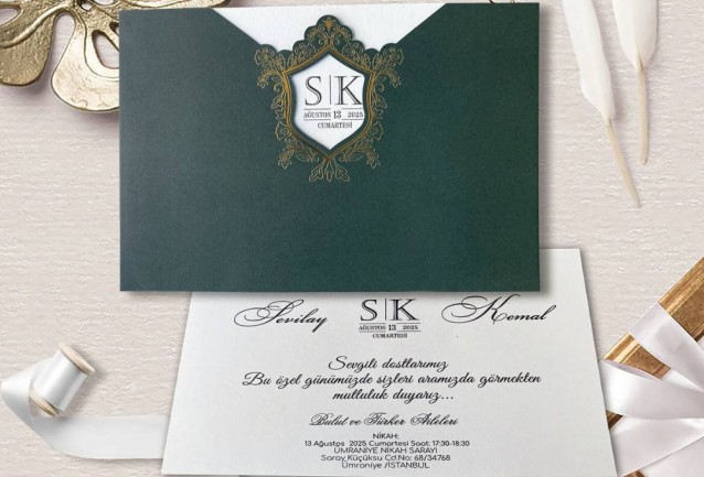 Green Wedding Invitation