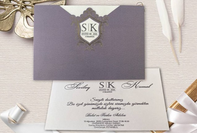 Purple Wedding Invitation