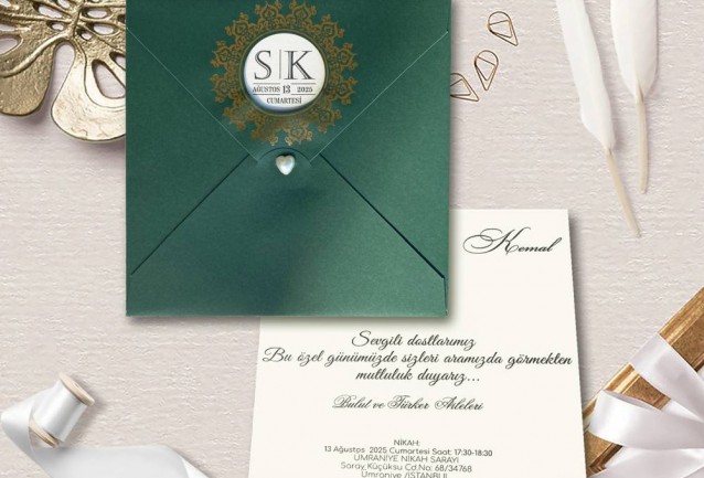 Green Wedding Invitation