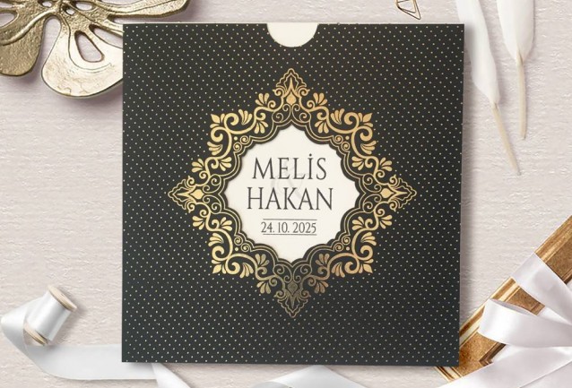 Black Wedding Invitation