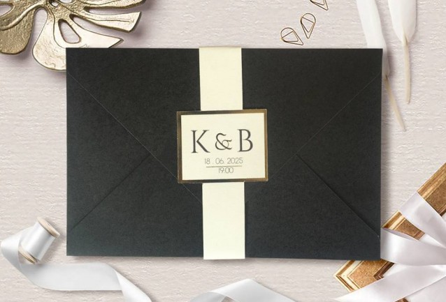 Black Wedding Invitation