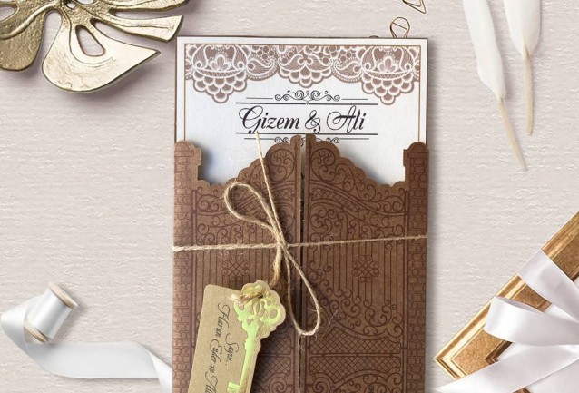Door Shaped Wedding Invitation