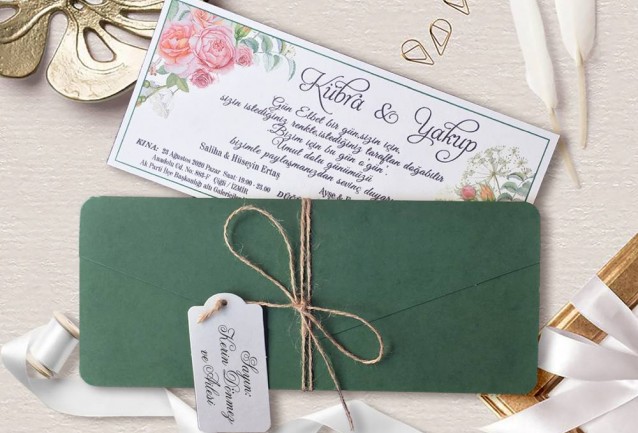 Green Wedding Invitation